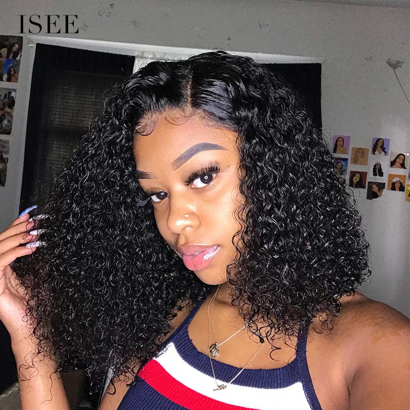Lace Front Human Hair Wigs, Lace Frontal Kinky Curly Wigs | ISEE HAIR