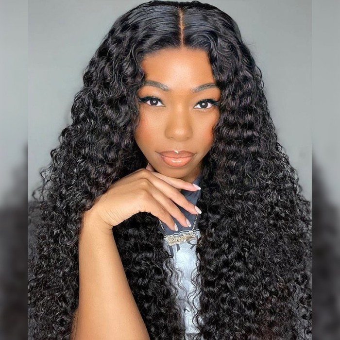 Water Wave Glueless HD Lace Closure Wigs Pre Plucked Wear & Go Wig with  Natural Hairline Beginner-Friendly